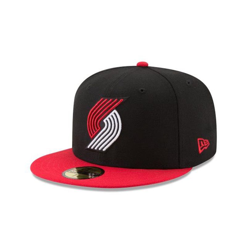 NBA Portland Trail Blazers 2tone 59Fifty Fitted (LSE0307) - Black New Era Caps